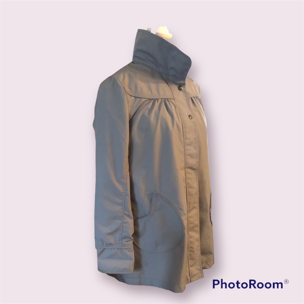 I. SPIEWAK & SONS short trench size medium gray like new waterproof parka